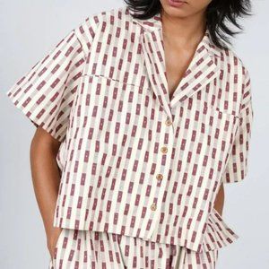 Ilana Kohn Mini Mapes Shirt in Dobby Dot, M